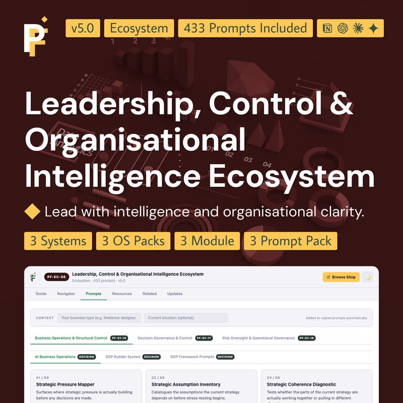 Leadership and Governance Prompts for Organisational Intelligence and Control