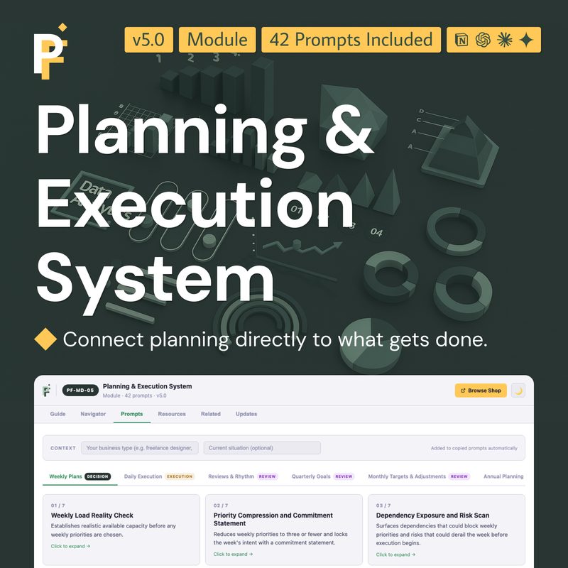 Planning and Execution Prompts for Workflow Control and Strategy Alignment