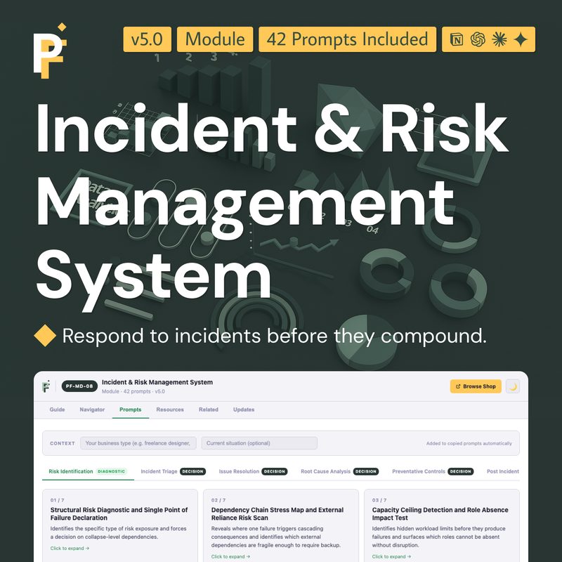 Incident and Risk Management Prompts for Operational Control