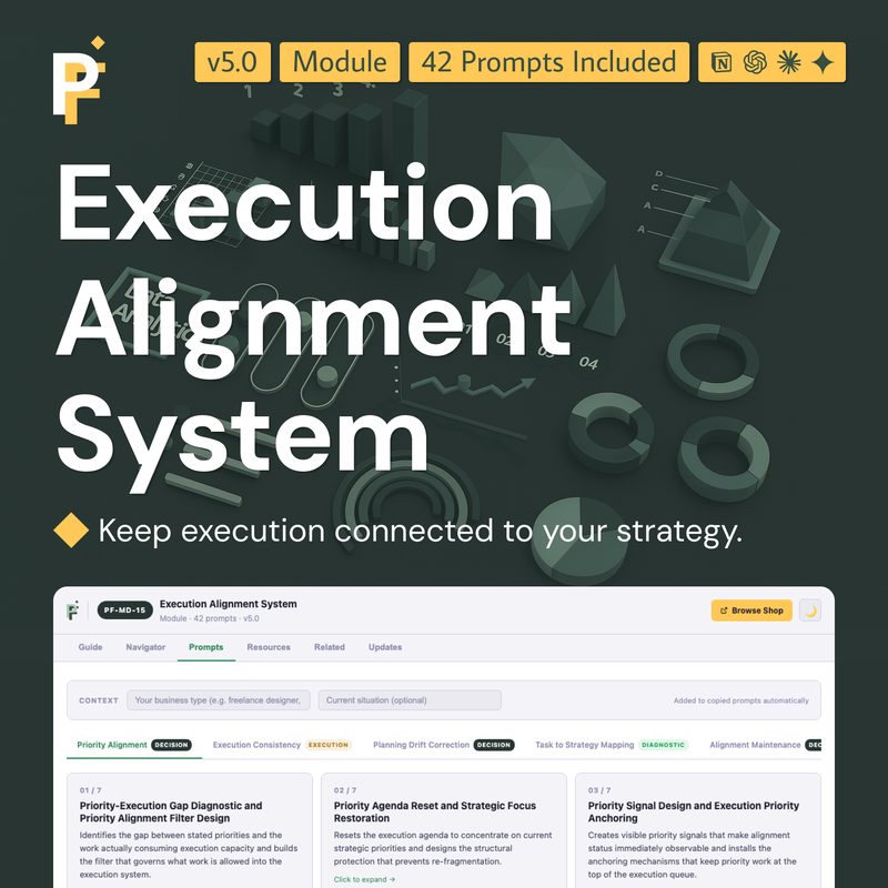 Execution Alignment Prompts for Planning and Strategy Connection