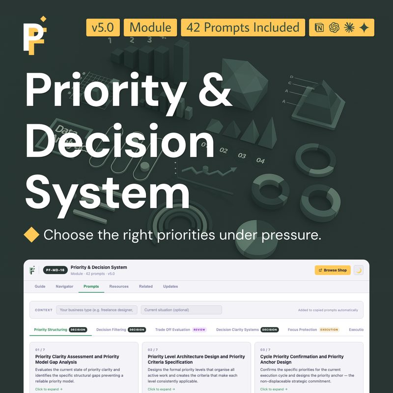 Priority and Decision Prompts for Structured Choice and Focus Control