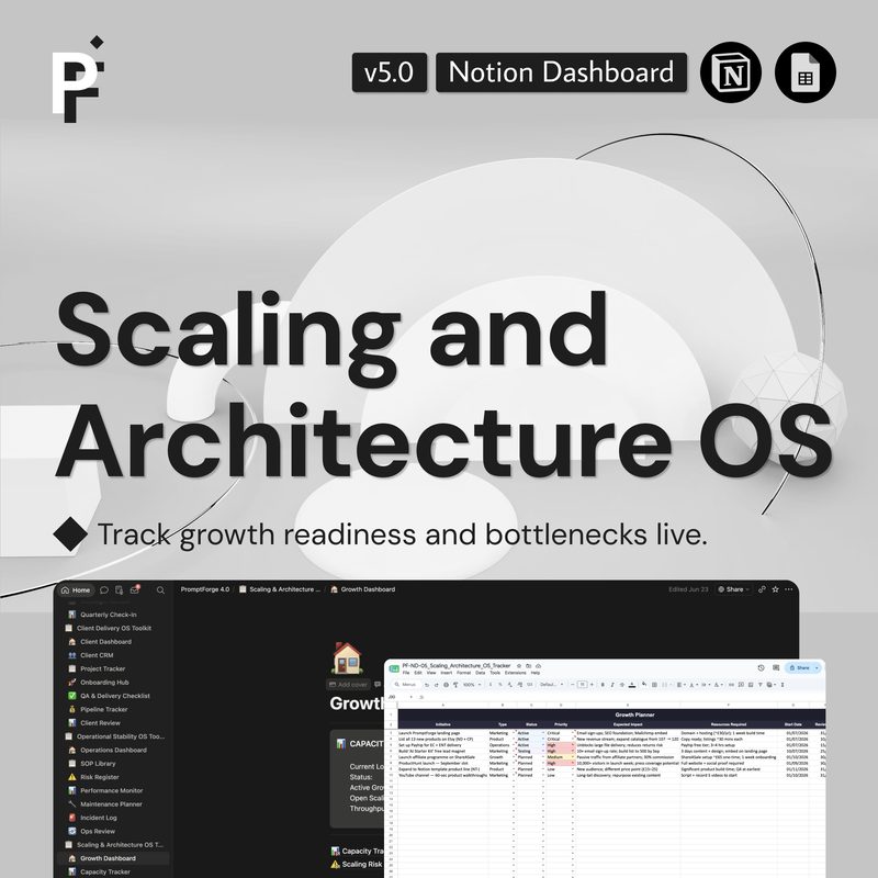 Scaling Capacity Prompts Notion Growth Planner and Bottleneck Tracker