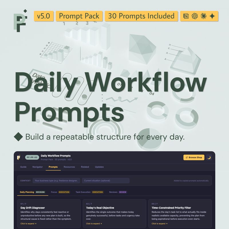 Daily Workflow Prompts for Focused Execution and Workload Control