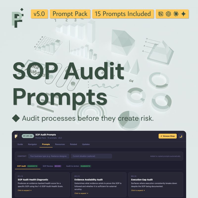 SOP Audit Prompts for Process Compliance and Operational Review