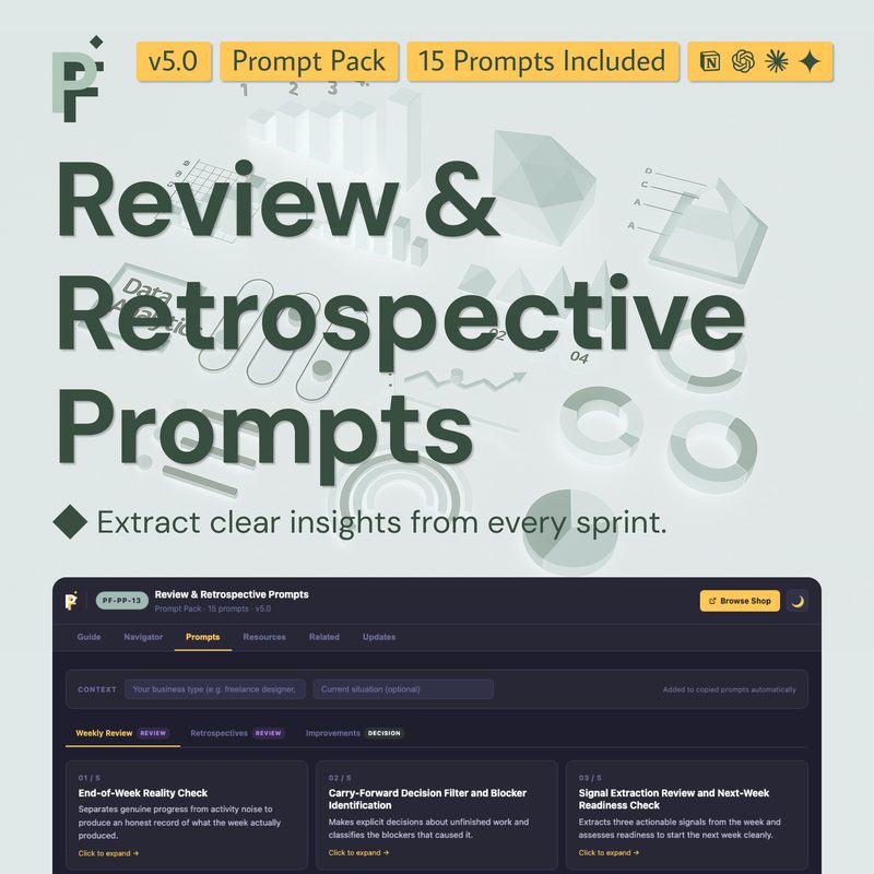 Review and Retrospective Prompts for Clear Insights and Improvement