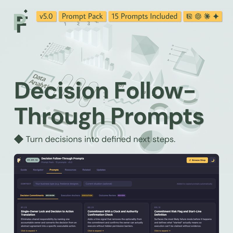 Decision Follow-Through Prompts for Clear Next Steps and Consistent Execution