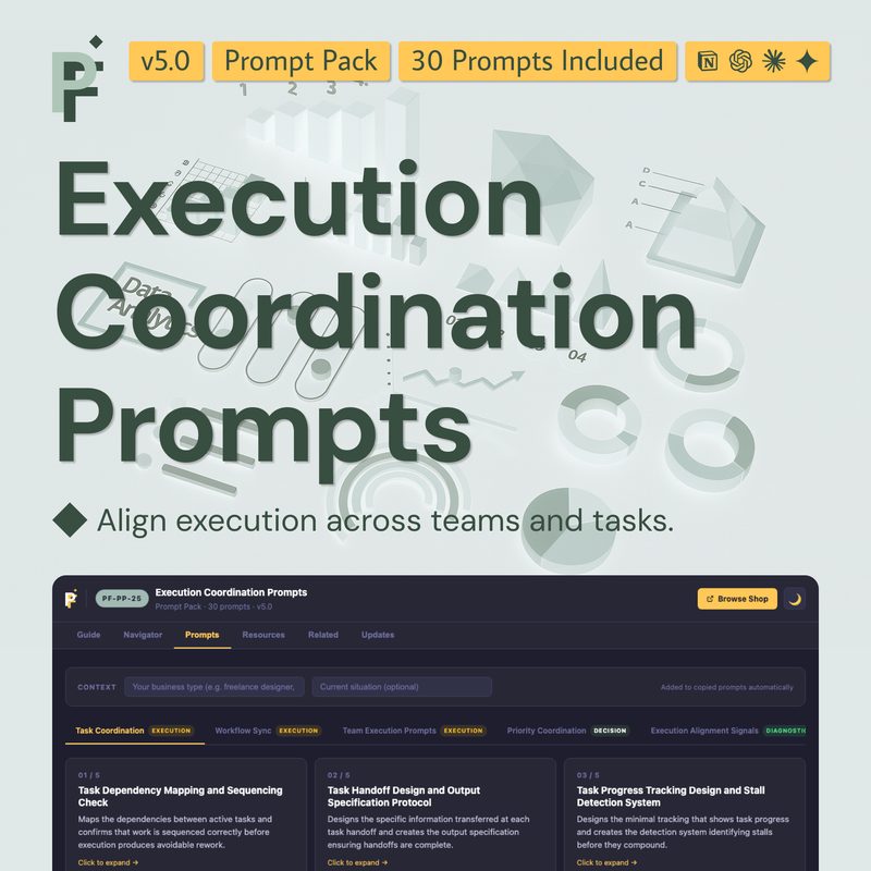 Execution Coordination Prompts for Team Alignment and Workflow Clarity
