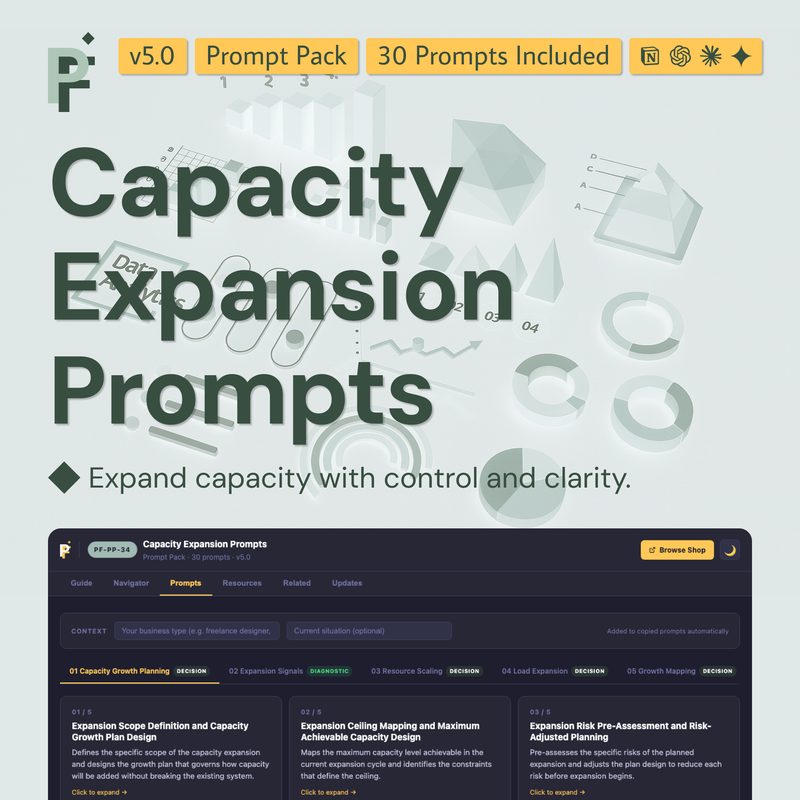 Capacity Expansion Prompts for Deliberate Growth and Resource Scaling