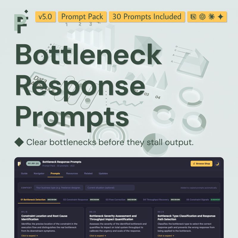 Bottleneck Response Prompts for Flow Correction and Throughput Recovery