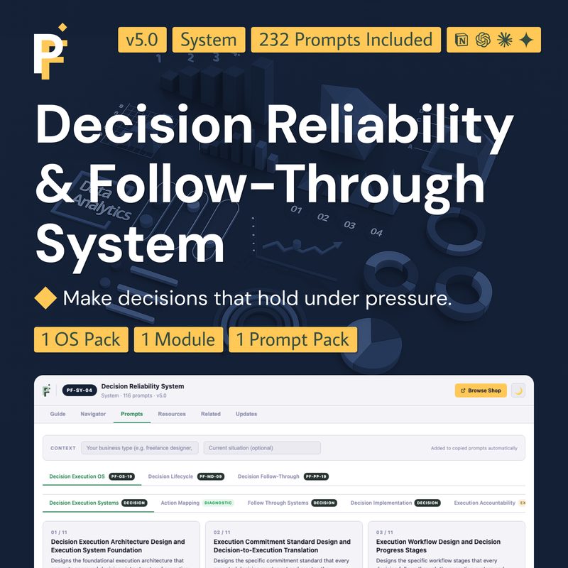 Decision Reliability Prompts for Operational Stability and Governance