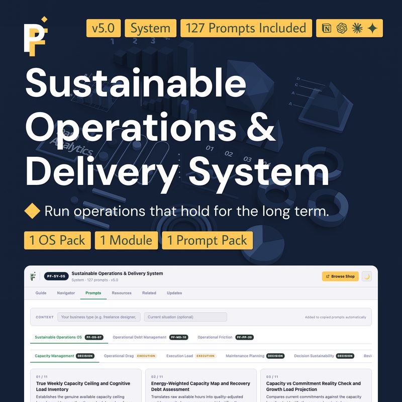 Long-Term Stability Prompts for Operations and Sustainable Delivery
