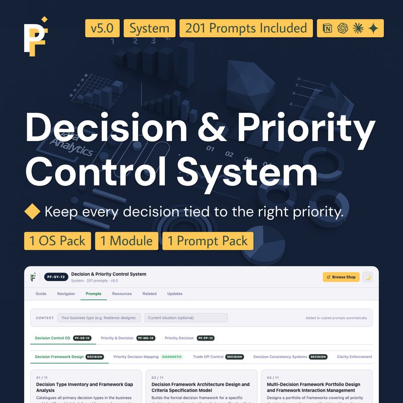 Decision and Priority Prompts for Focus and Governance Control