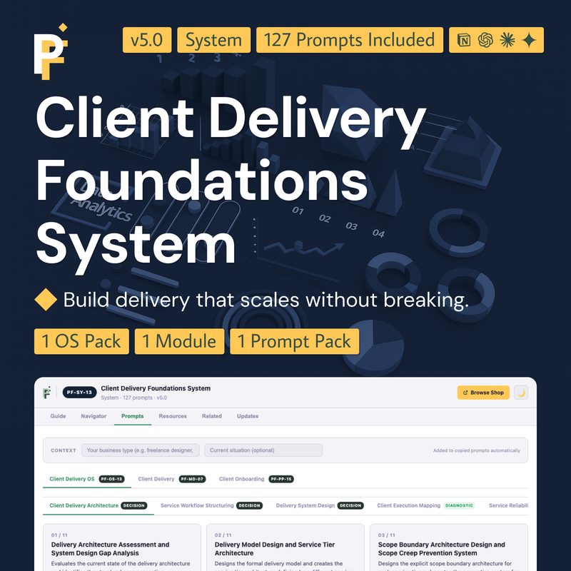 Client Delivery Foundations Prompts for Structured Service Architecture
