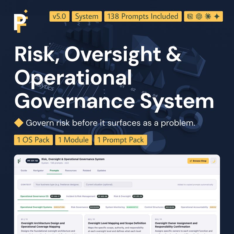 Risk and Governance Prompts for Operational Control and Oversight