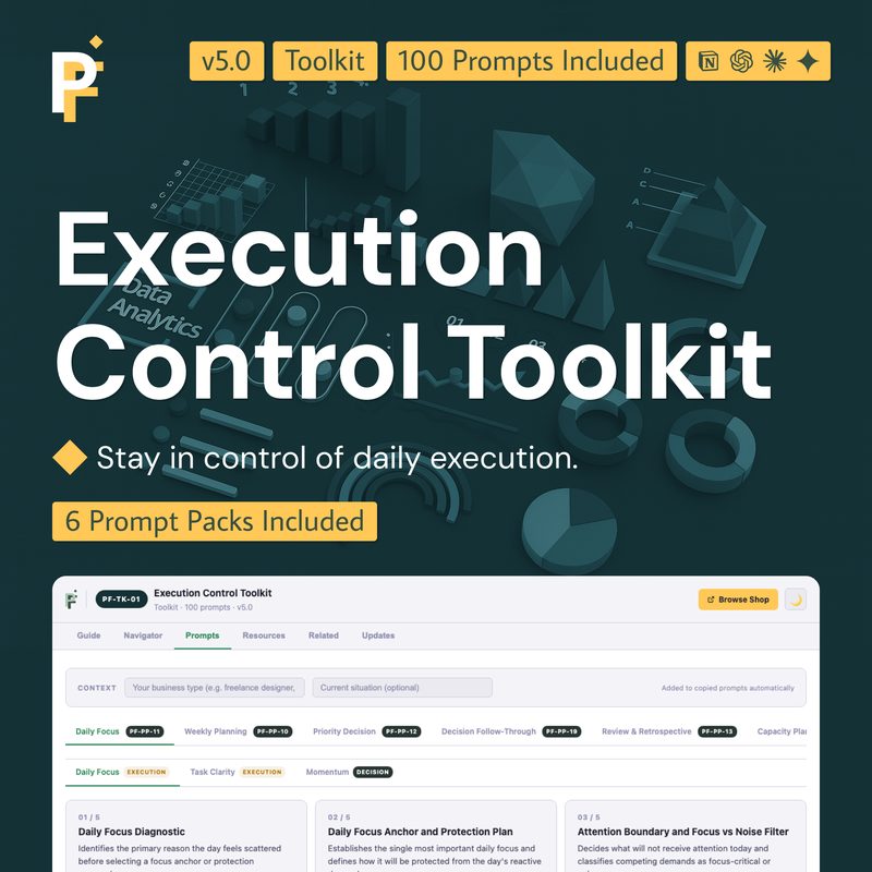 Daily Execution Prompts for Consistent Focus and Weekly Follow-Through