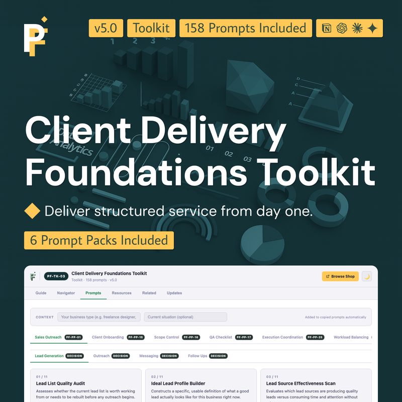 Service Delivery Prompts for Structured Onboarding and Client Execution